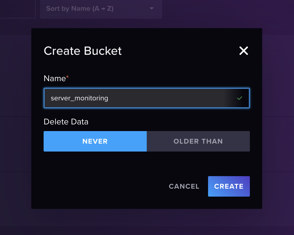 create a bucket